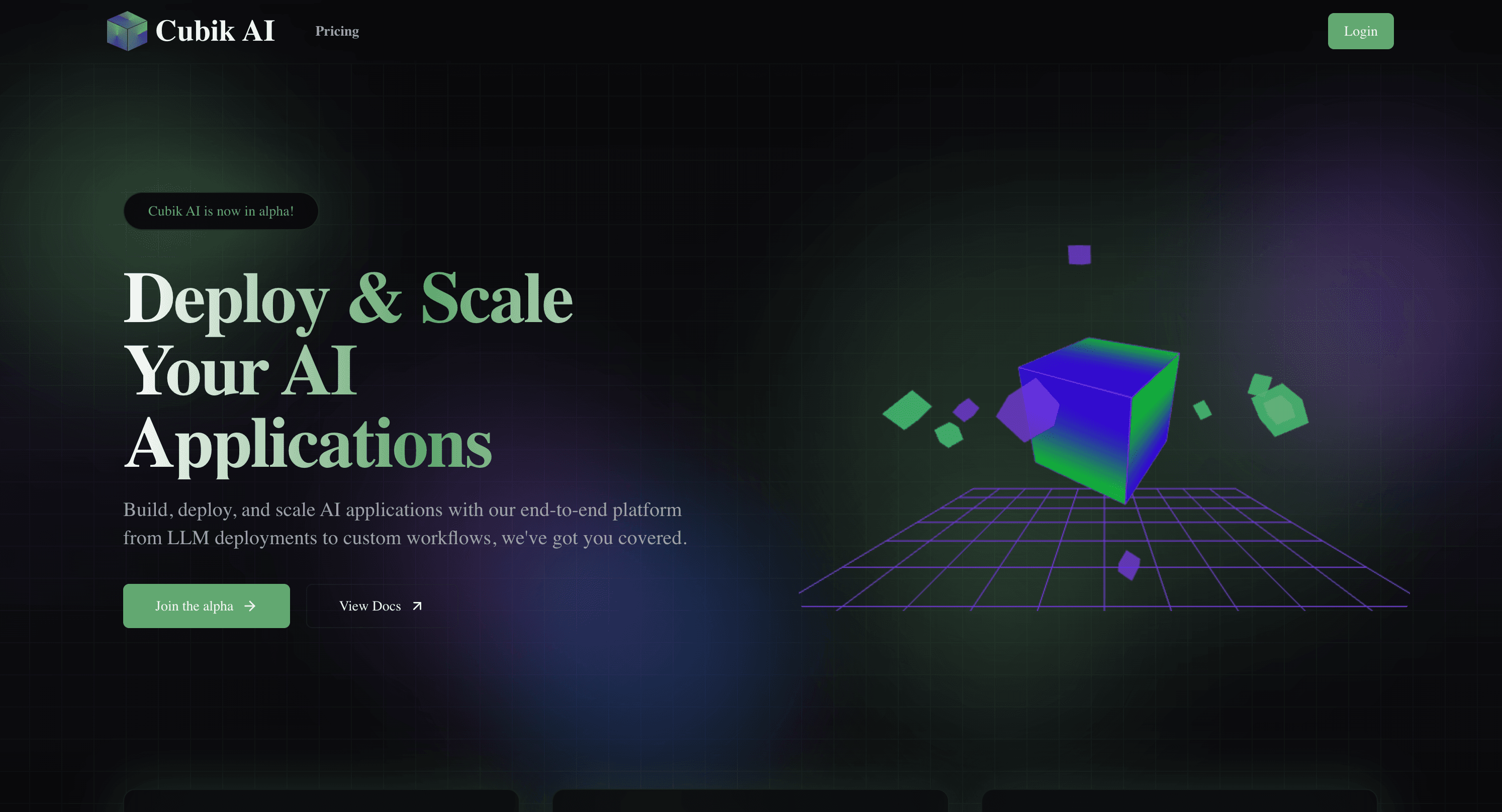 Cubik AI product interface